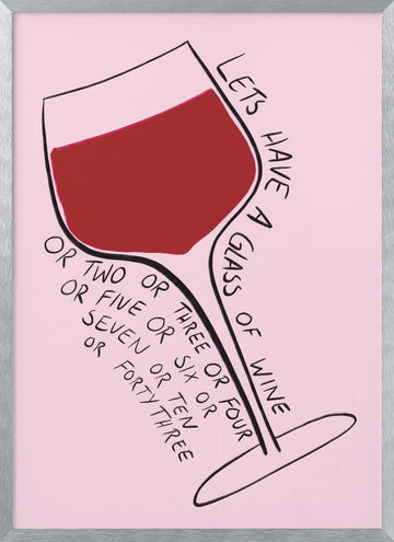 Wine x 43 | Poster - Silver Frame Interior
