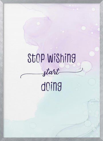 Motivational Abstract Quote | Poster - Silver Frame Interior