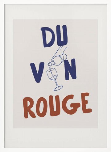 Wine and Simplicity | Poster - White Frame Interior