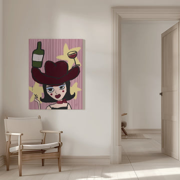 Sassy Cowgirl Pop Art | Canvas - Room Interior 1