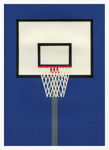 Modern Basketball Hoop | Poster - White Frame Interior