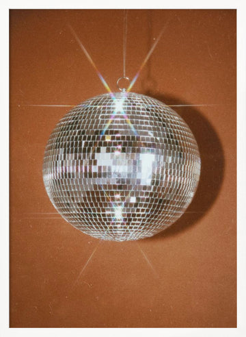 Sparkling Disco Ball | Poster - White Frame Interior
