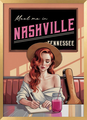 Nashville Songwriter Dreamer | Poster - Gold Frame Interior