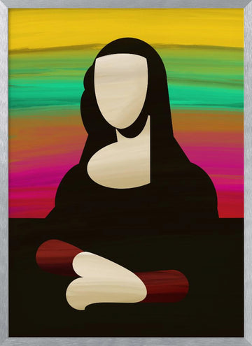 Vibrant Abstract Portrait | Poster - Silver Frame Interior