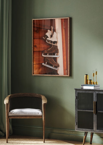 Rustic Ice Skates Display | Poster - Room Interior 2