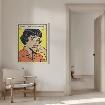 Social Distancing Tears | Canvas - Room Interior 1