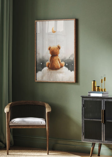 Moonlit Bear Dreams | Poster - Room Interior 2