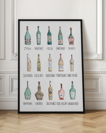 Wine Bottle Medley | Poster - Room Interior 1