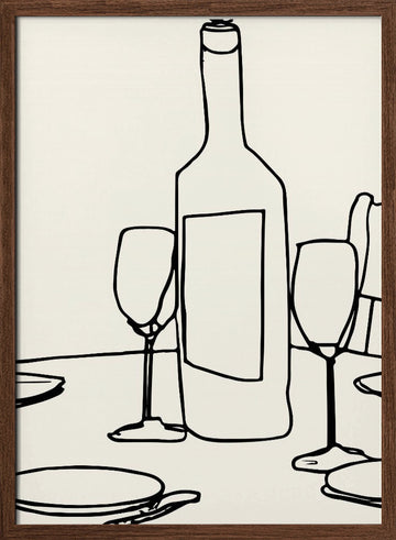 Tablestilllifeno07 | Poster - Walnut Frame Interior