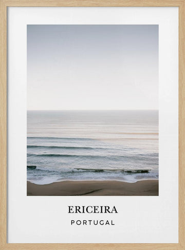 Ericeira waves Travel Poster | Poster - Wood Frame Interior