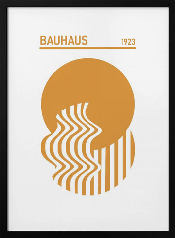 Bauhaus Geometric Abstraction | Poster - Black Metal Frame Interior