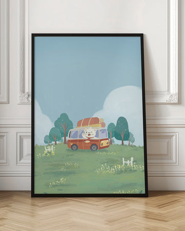 Happy Camper Bear | Poster - Room Interior 1