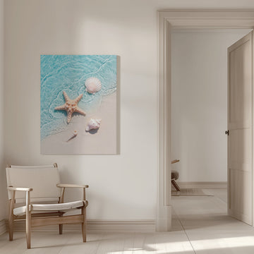 Starfish Seashells Shoreline | Canvas - Room Interior 1