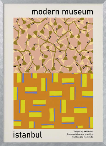 Modern Botanical Geometric Patterns | Poster - Silver Frame Interior