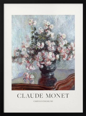 Chrysanthemums | Poster - Black Metal Frame Interior