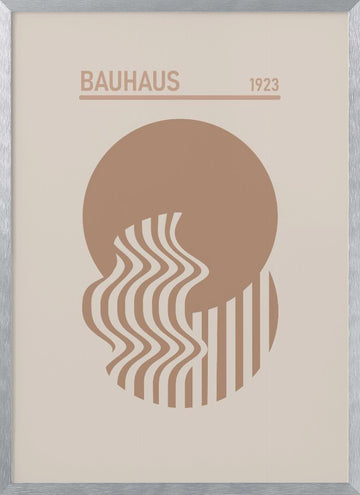 Bauhaus Geometric Abstract | Poster - Silver Frame Interior