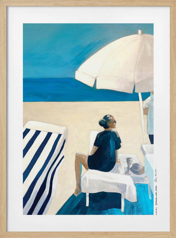 Beach Day Serenity | Poster - Wood Frame Interior