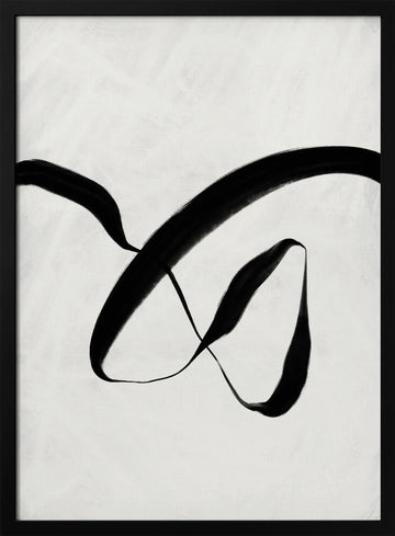 Flowing Ink Dance | Poster - Black Frame Interior