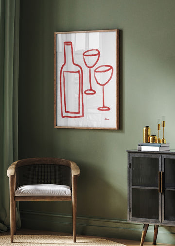 Red Wine | Poster - Room Interior 2