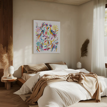 Vibrant Folk Creatures | Canvas - Room Interior 2