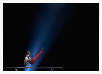 Gymnast on Parallel Bars | Poster - White Frame Interior