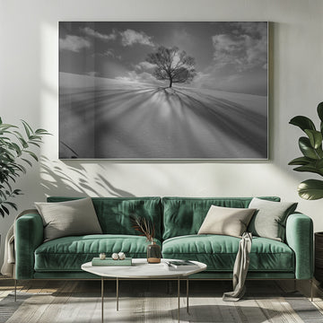 Winter Tree Long Shadows | Poster - Room Interior 1