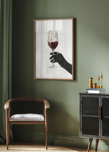Red Wine Elegance | Poster - Room Interior 2