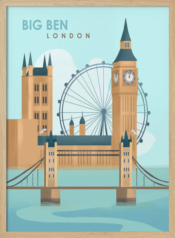 London (2) | Poster - Wood Frame Interior