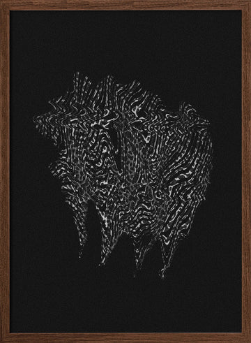 Dynamic Abstract Flow | Poster - Walnut Frame Interior