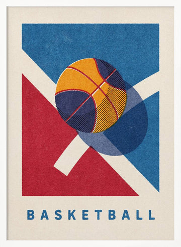 Retro Basketball Game | Poster - White Frame Interior