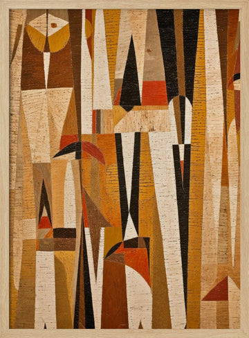 Geometric Harmony | Poster - Wood Frame Interior