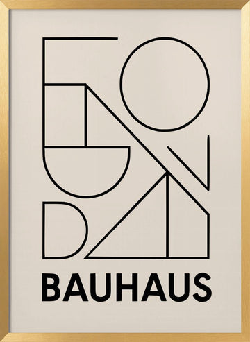 Bauhaus Geometric Design | Poster - Gold Frame Interior