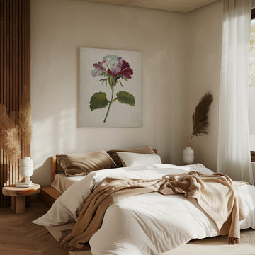 Vibrant Geranium Bloom | Canvas - Room Interior 2