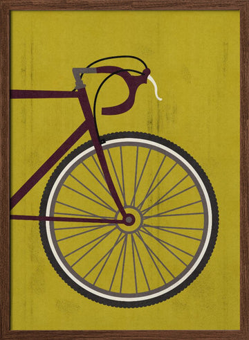 Classic Bicycle Style | Poster - Walnut Frame Interior