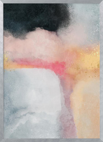 Blush Gold Serenity | Poster - Silver Frame Interior