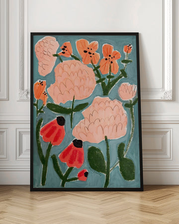 Colorful Abstract Garden | Poster - Room Interior 1