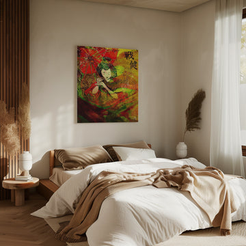 Japanese Umbrella Geisha | Canvas - Room Interior 2