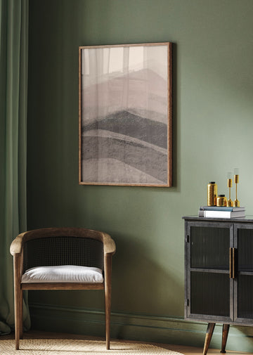 Muted Mountain Abstract | Poster - Room Interior 2