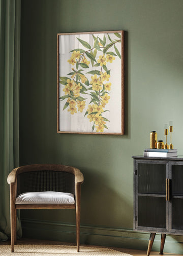 Carolina Jessamine From North American Wildflowers (1925) By Mary Vaux Walcott | Poster - Room Interior 2