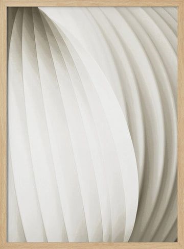 Soft Flowing Curves | Poster - Wood Frame Interior