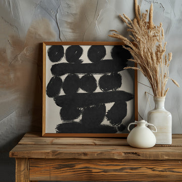 Bold Brushstroke Shapes | Poster - Room Interior 1