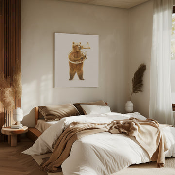 Whimsical Tuba Bear | Canvas - Room Interior 2