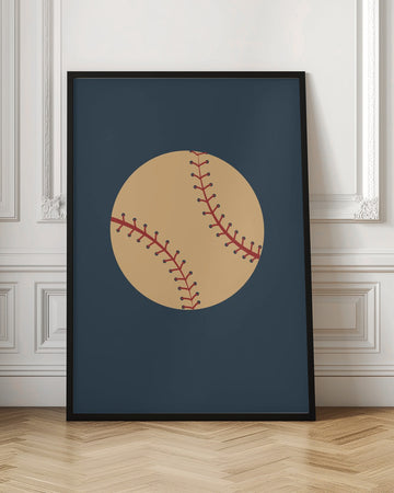 Red Stitched Baseball | Poster - Room Interior 1