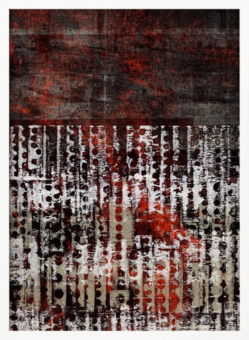 Red Grunge Abstract | Poster - White Frame Interior