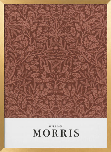 Acorns and oak leaves | Poster - Gold Frame Interior