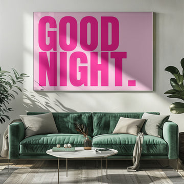 Good Night Pink Message | Poster - Room Interior 1