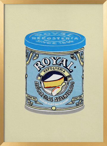 Retro Powdered Sugar | Poster - Gold Frame Interior