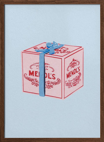 Pink Bakery Gift | Poster - Walnut Frame Interior