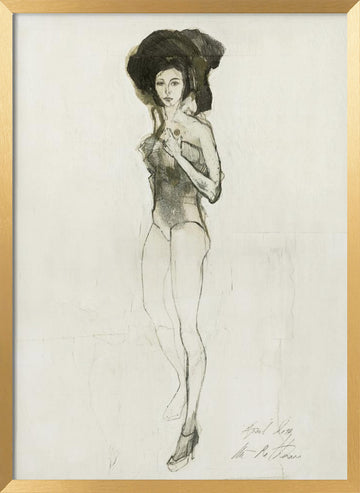 Fashion Figure Drawing | Poster - Gold Frame Interior
