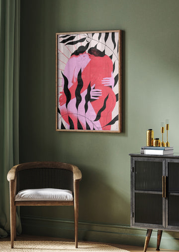 Women's Gentle Embrace | Poster - Room Interior 2